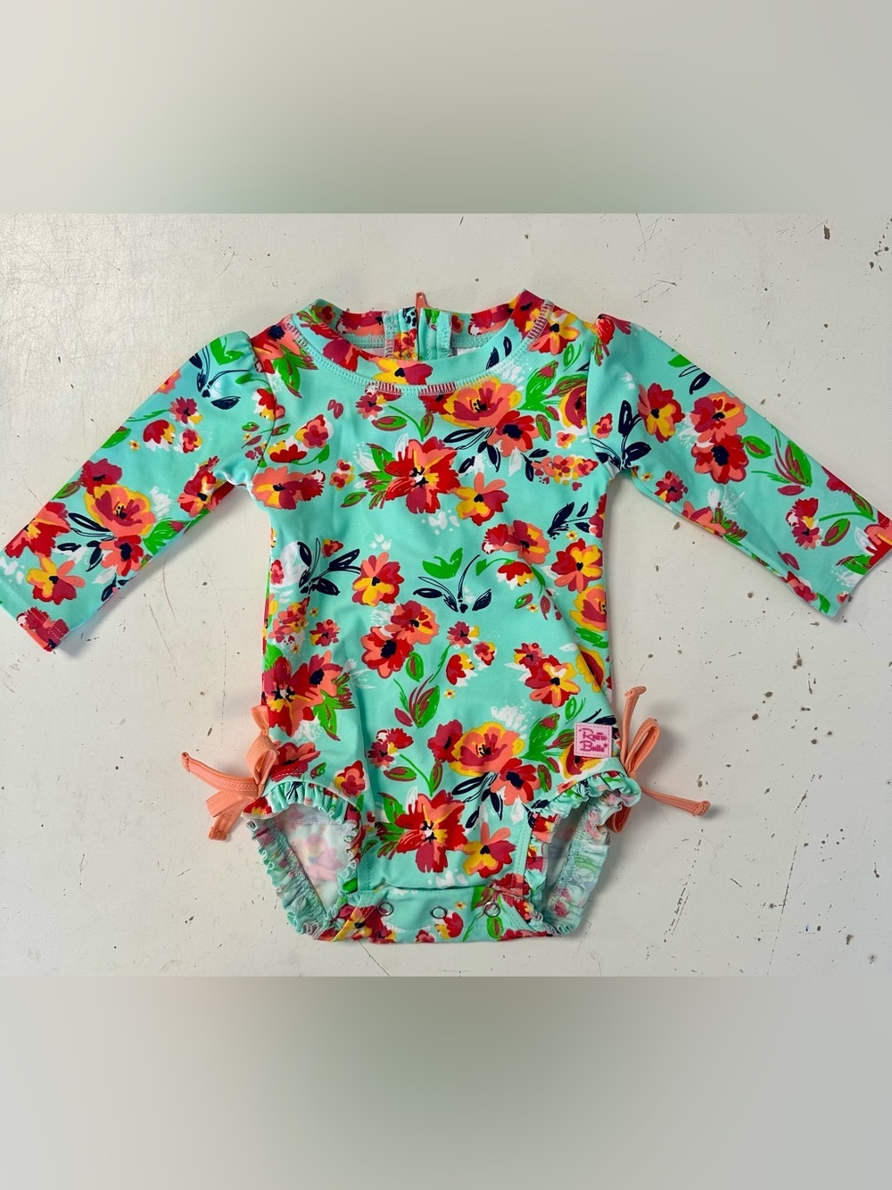 Ruffle Butts One Piece Rashguard Swimsuit 3-6m